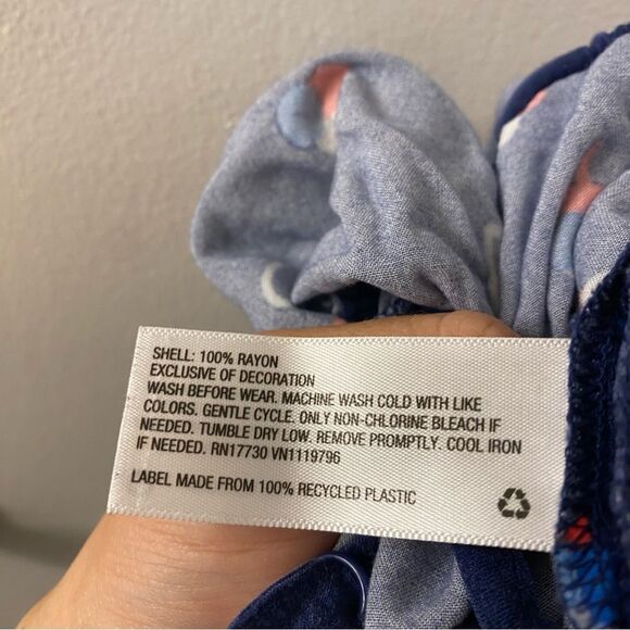 Cat and Jack Viscose red white blue ice cream Romper jumpsuit shorts XL 14/16 - Picture 4 of 8